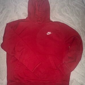 Red Nike hoodie